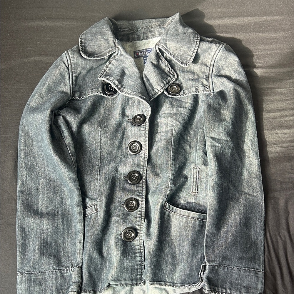 Baccini Women's Blue Button-Up Jean Jacket